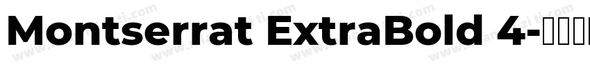 Montserrat ExtraBold 4字体转换